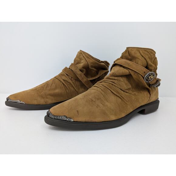 Zodiac Other - Vintage Zodiac Suede Ankle Boots with Skull Accents Men's Size 13